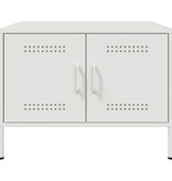 VidaXL Salontafel 68x50x50,5 cm koudgewalst staal wit