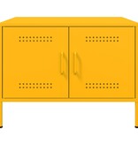 VidaXL Salontafel 68x50x50,5 cm koudgewalst staal mosterdgeel