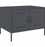 VidaXL Salontafel 68x50x50,5 cm koudgewalst staal antracietkleurig