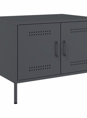 VidaXL Salontafel 68x50x50,5 cm koudgewalst staal antracietkleurig