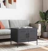 VidaXL Salontafel 68x50x50,5 cm koudgewalst staal antracietkleurig