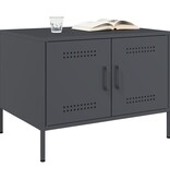 VidaXL Salontafel 68x50x50,5 cm koudgewalst staal antracietkleurig