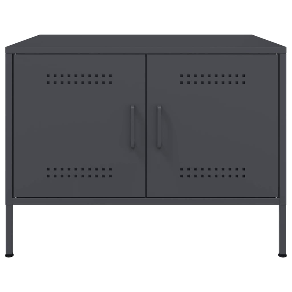VidaXL Salontafel 68x50x50,5 cm koudgewalst staal antracietkleurig