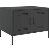 VidaXL Salontafel 68x50x50,5 cm koudgewalst staal zwart