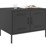VidaXL Salontafel 68x50x50,5 cm koudgewalst staal zwart