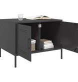 VidaXL Salontafel 68x50x50,5 cm koudgewalst staal zwart