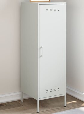 VidaXL Hoge kast 36x39x113 cm staal wit