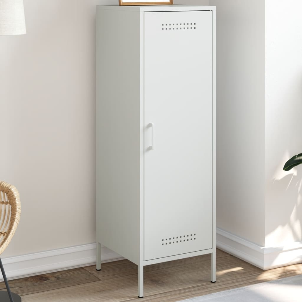 VidaXL Hoge kast 36x39x113 cm staal wit