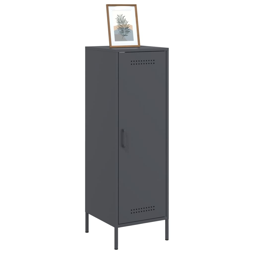 VidaXL Hoge kast 36x39x113 cm staal antracietkleurig