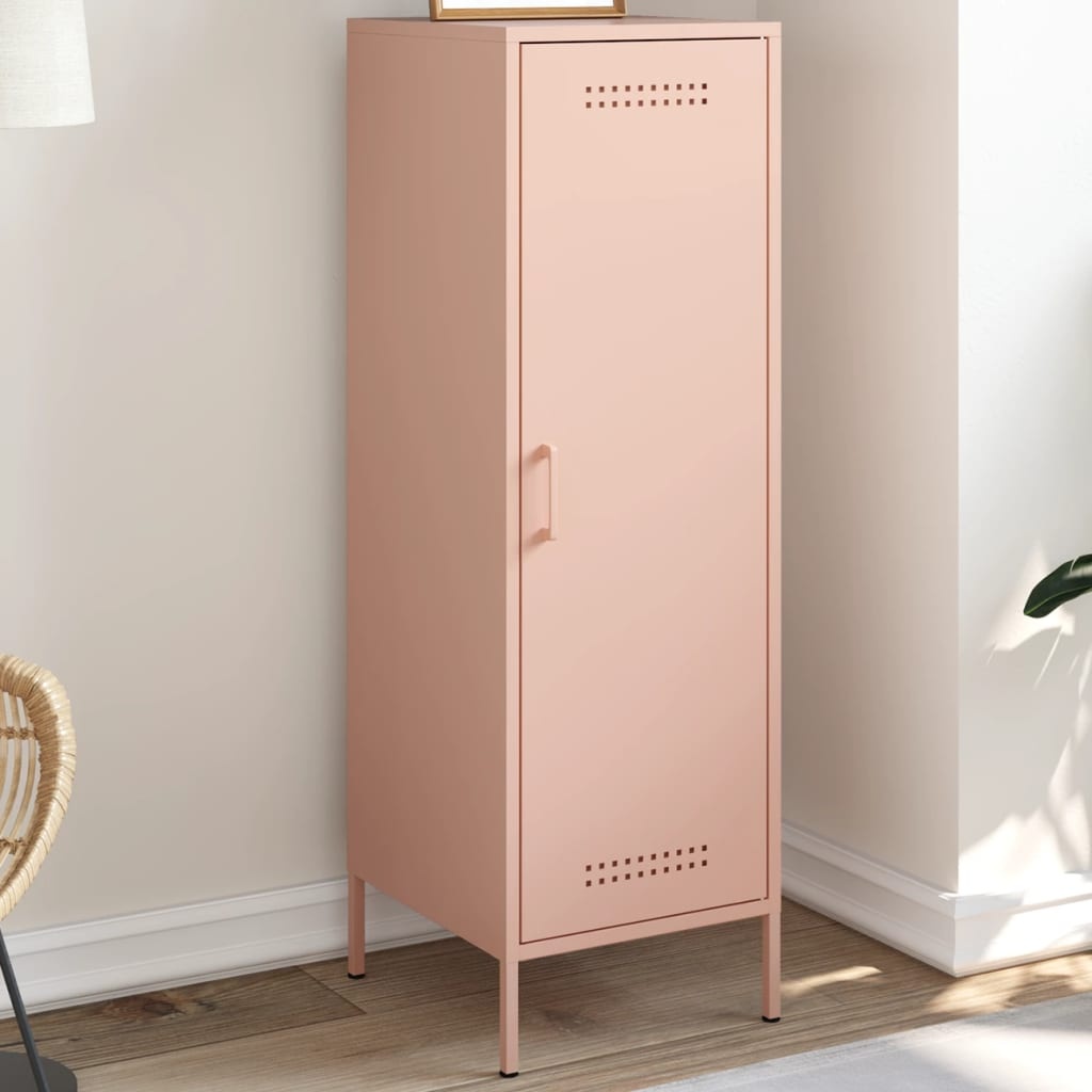 VidaXL Hoge kast 36x39x113 cm staal roze