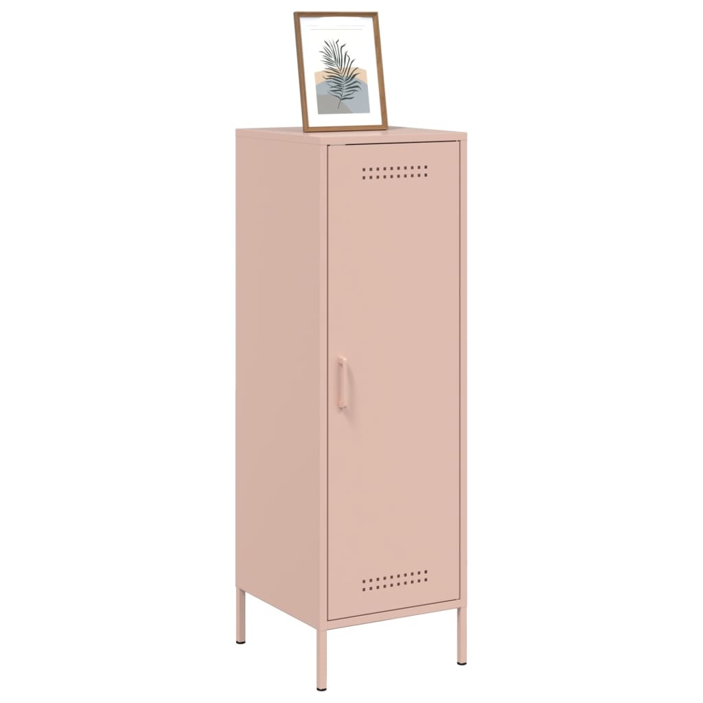 VidaXL Hoge kast 36x39x113 cm staal roze