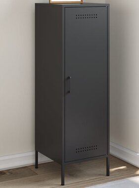 VidaXL Hoge kast 36x39x113 cm staal zwart
