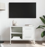 VidaXL Tv-meubel 68x39x50,5 cm staal wit