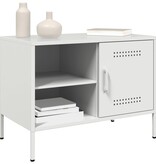 VidaXL Tv-meubel 68x39x50,5 cm staal wit