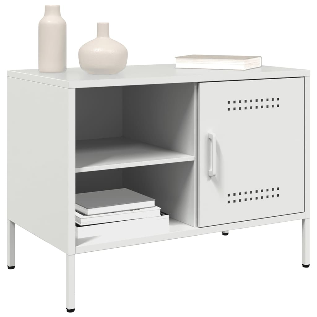 VidaXL Tv-meubel 68x39x50,5 cm staal wit