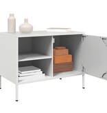 VidaXL Tv-meubel 68x39x50,5 cm staal wit