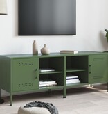 VidaXL Tv-meubelen 2 st 68x39x50,5 cm staal olijfgroen