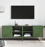 VidaXL Tv-meubelen 2 st 68x39x50,5 cm staal olijfgroen