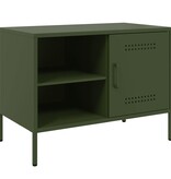 VidaXL Tv-meubel 68x39x50,5 cm staal olijfgroen