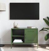 VidaXL Tv-meubel 68x39x50,5 cm staal olijfgroen
