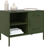 VidaXL Tv-meubel 68x39x50,5 cm staal olijfgroen