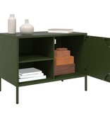 VidaXL Tv-meubel 68x39x50,5 cm staal olijfgroen