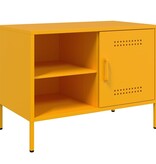 VidaXL Tv-meubel 68x39x50,5 cm staal mosterdgeel