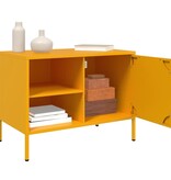 VidaXL Tv-meubel 68x39x50,5 cm staal mosterdgeel