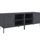 VidaXL Tv-meubelen 2 st 68x39x50,5 cm staal antracietkleurig