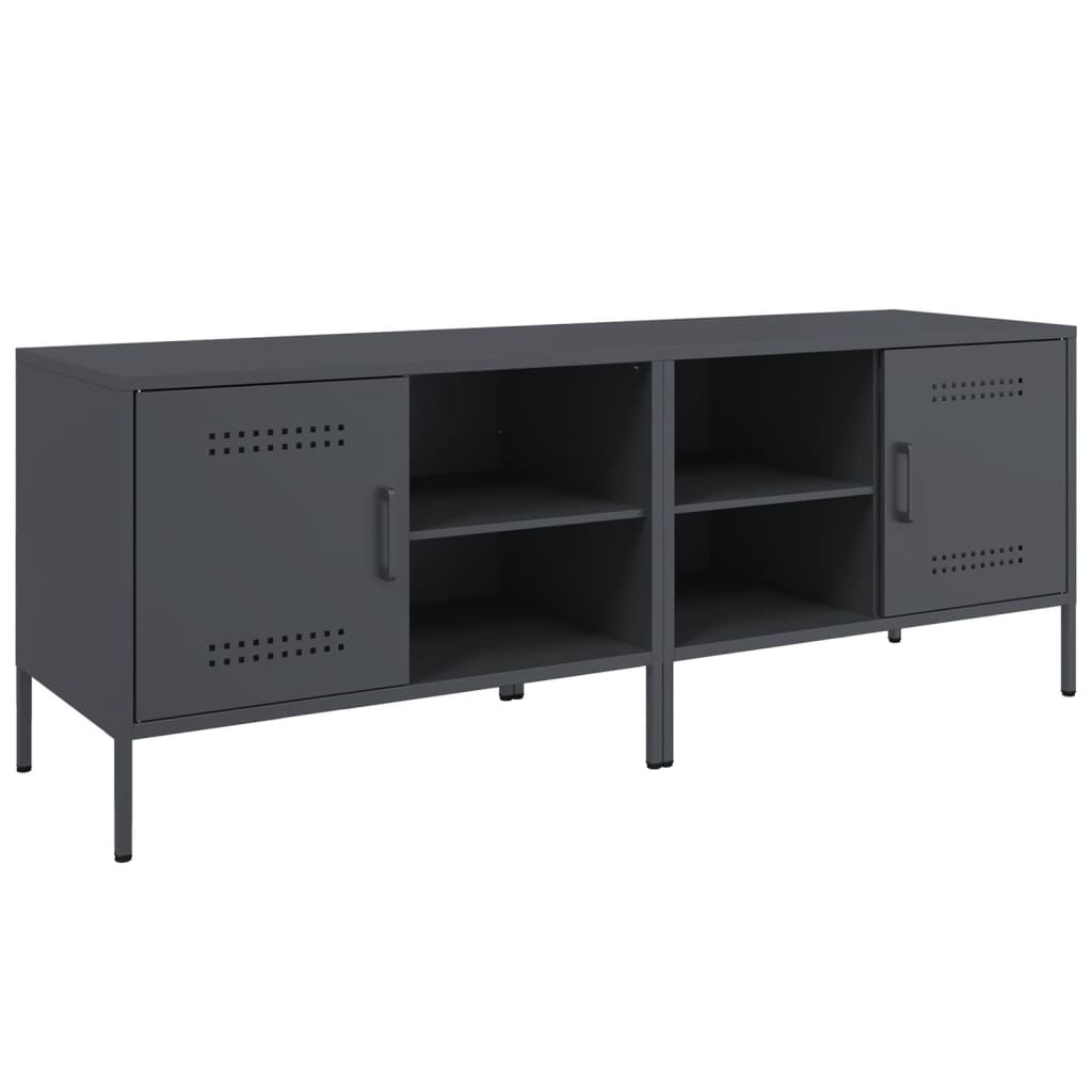 VidaXL Tv-meubelen 2 st 68x39x50,5 cm staal antracietkleurig