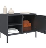 VidaXL Tv-meubelen 2 st 68x39x50,5 cm staal antracietkleurig