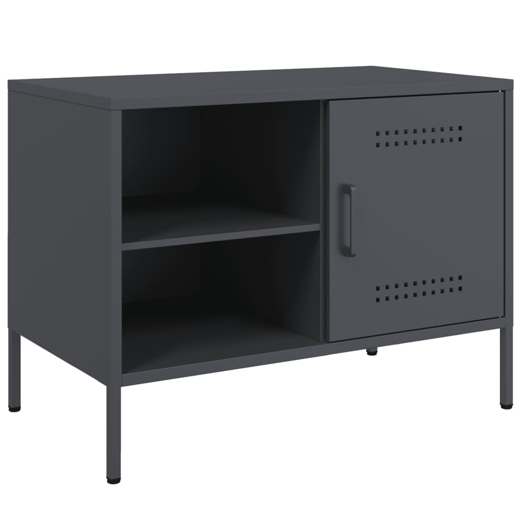 VidaXL Tv-meubel 68x39x50,5 cm staal antracietkleurig