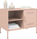 VidaXL Tv-meubel 68x39x50,5 cm staal roze