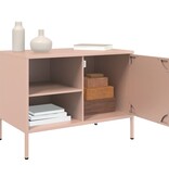 VidaXL Tv-meubel 68x39x50,5 cm staal roze