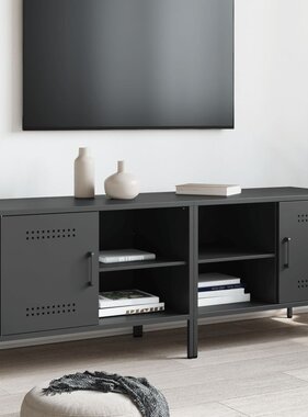 VidaXL Tv-meubelen 2 st 68x39x50,5 cm staal zwart