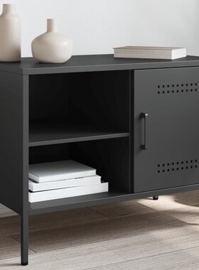 VidaXL Tv-meubel 68x39x50,5 cm staal zwart