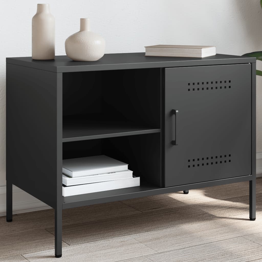 VidaXL Tv-meubel 68x39x50,5 cm staal zwart