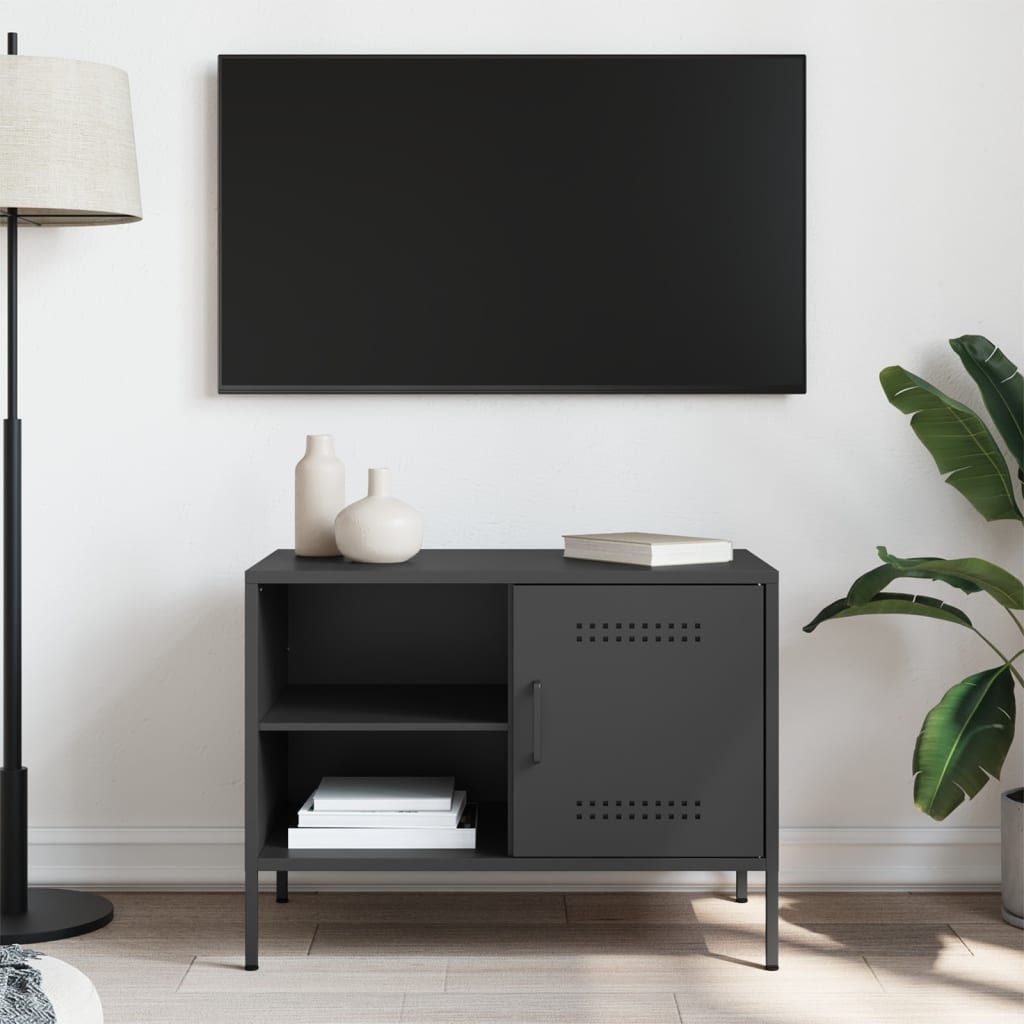 VidaXL Tv-meubel 68x39x50,5 cm staal zwart