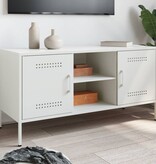 VidaXL Tv-meubel 100,5x39x50,5 cm staal wit