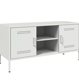 VidaXL Tv-meubel 100,5x39x50,5 cm staal wit