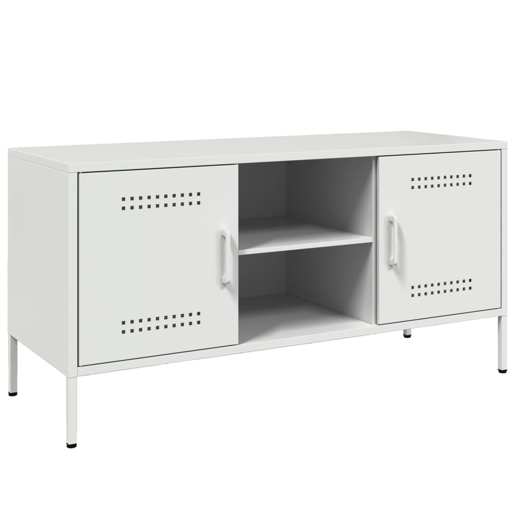 VidaXL Tv-meubel 100,5x39x50,5 cm staal wit