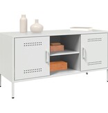 VidaXL Tv-meubel 100,5x39x50,5 cm staal wit