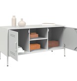 VidaXL Tv-meubel 100,5x39x50,5 cm staal wit