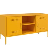VidaXL Tv-meubel 100,5x39x50,5 cm staal mosterdgeel