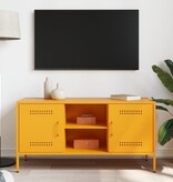 VidaXL Tv-meubel 100,5x39x50,5 cm staal mosterdgeel