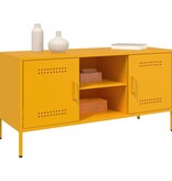 VidaXL Tv-meubel 100,5x39x50,5 cm staal mosterdgeel