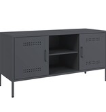 VidaXL Tv-meubel 100,5x39x50,5 cm staal antracietkleurig