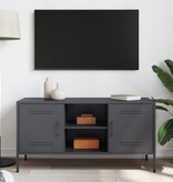 VidaXL Tv-meubel 100,5x39x50,5 cm staal antracietkleurig