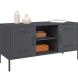 VidaXL Tv-meubel 100,5x39x50,5 cm staal antracietkleurig