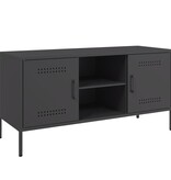 VidaXL Tv-meubel 100,5x39x50,5 cm staal zwart